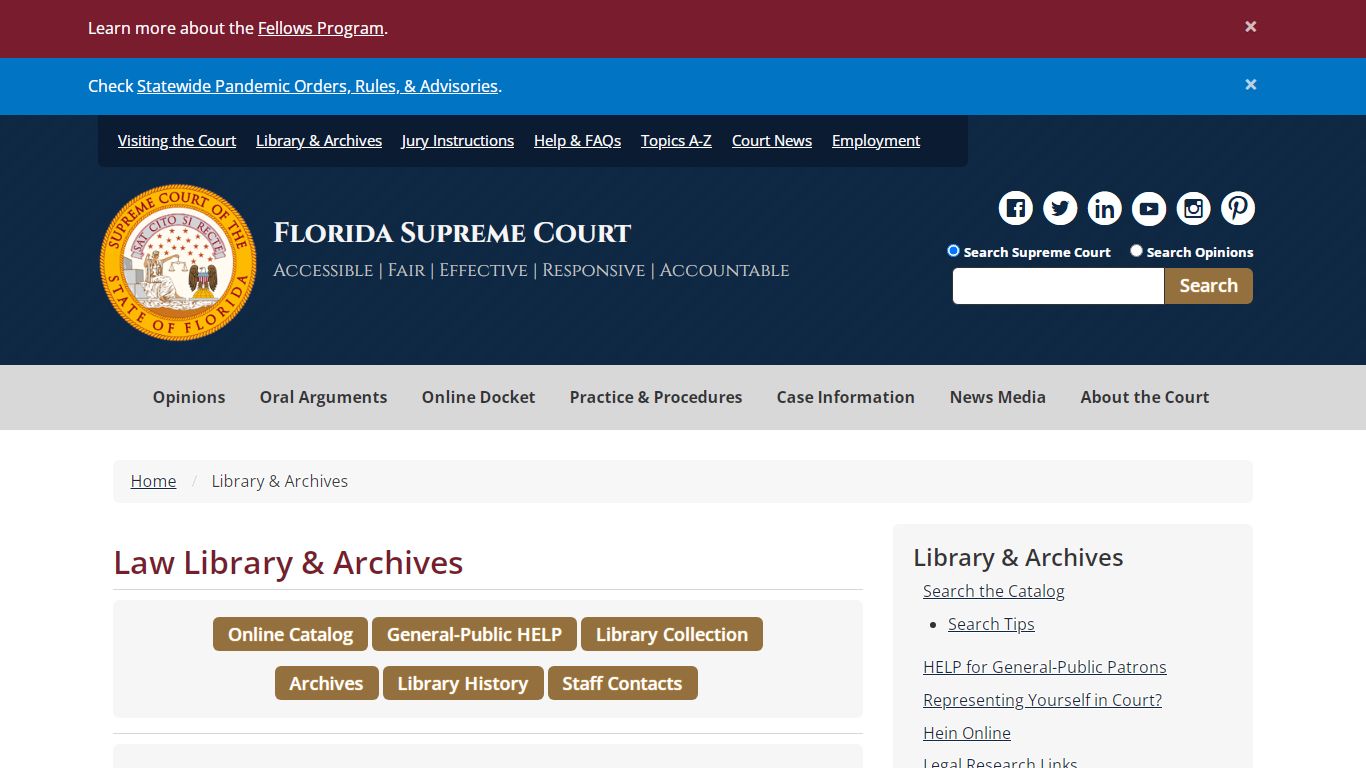 Library & Archives - Supreme Court